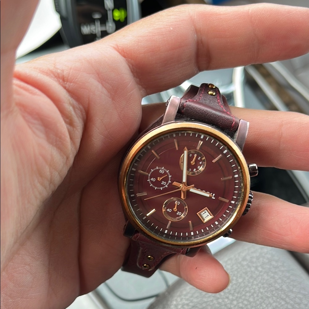 Fossil Brown and Gold Chronograph Watch